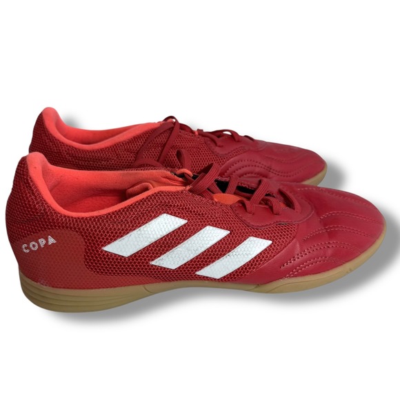 EUC Adidas Copa Sense.3 Indoor Soccer Junior Shoes Red White Mens Sz 6 FY6157 - Picture 8 of 16